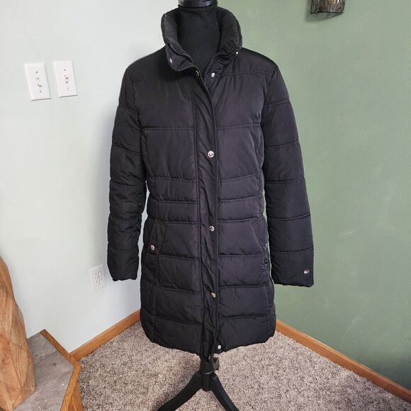 TOMMY HILFIGER BLACK COAT SIZE M - Picture 2 of 4